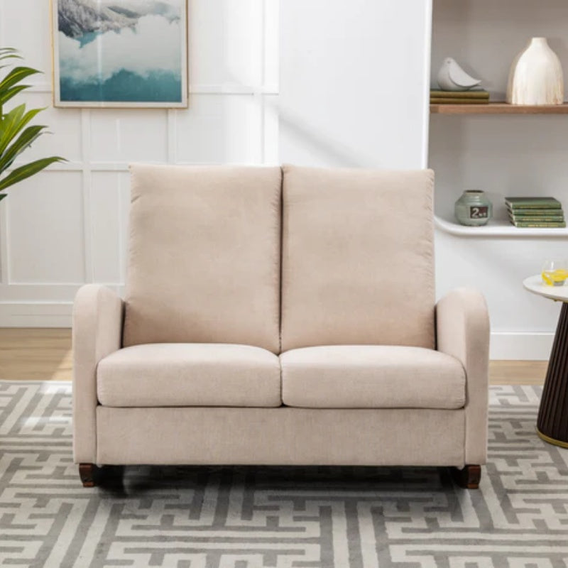 COOLMORE Rocking Chair Upholstered Mid Century Modern Rocker Oversized Wingback Armchair for Living Room-海智集-Default-