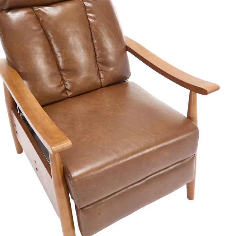 COOLMORE Wood Frame Armchair, Modern Accent Chair Lounge Chair for Living Room-海智集-Default-