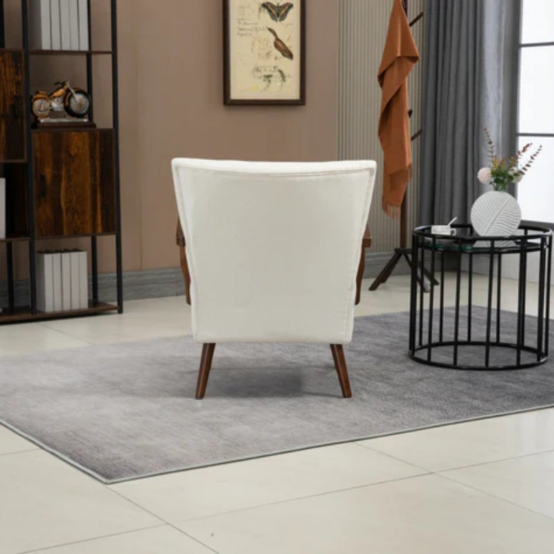 COOLMORE Wood Frame Armchair, Modern Accent Chair Lounge Chair for Living Room-海智集-Default-