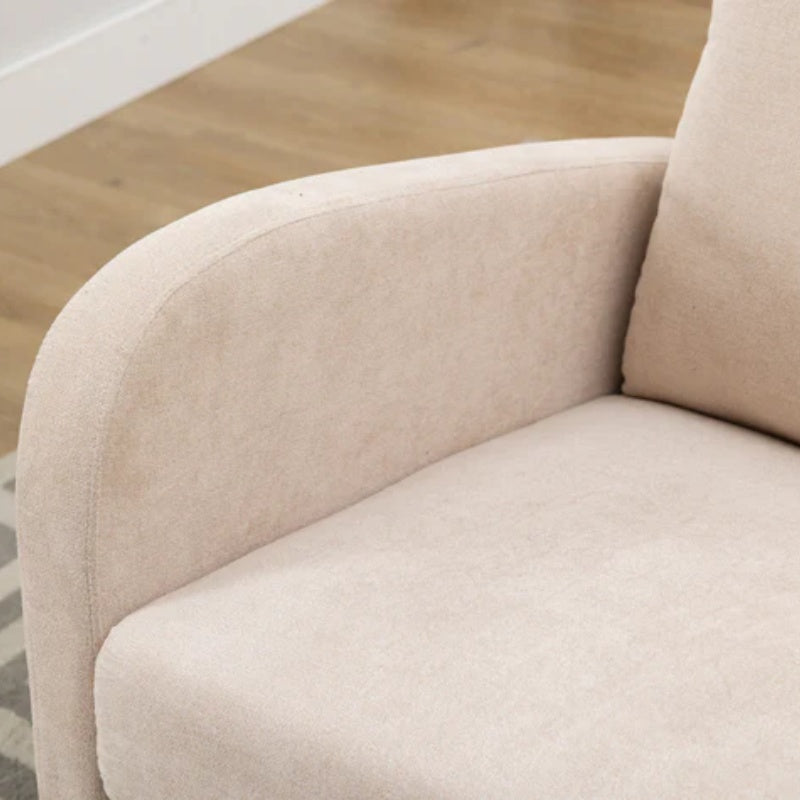 COOLMORE Rocking Chair Upholstered Mid Century Modern Rocker Oversized Wingback Armchair for Living Room-海智集-Default-