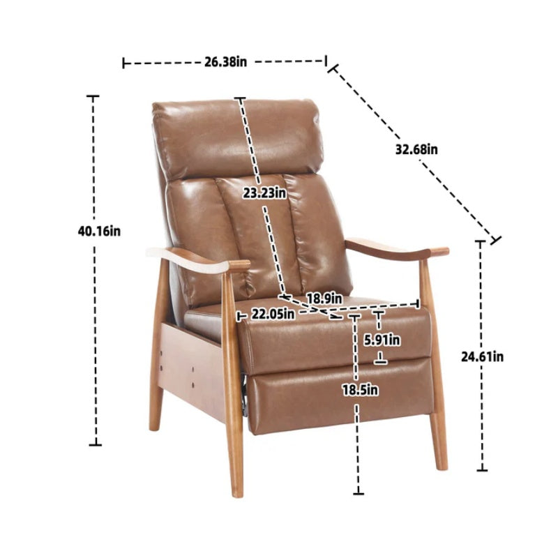 COOLMORE Wood Frame Armchair, Modern Accent Chair Lounge Chair for Living Room-海智集-Default-