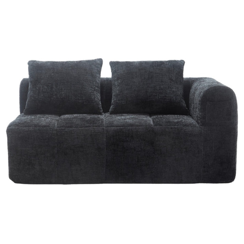 UNITED WE WIN Chenille Loveseat Sofa,Minimalist Modular Couches Sleeper for Living Room Bedroom Apartment Lounge-海智集-Default-