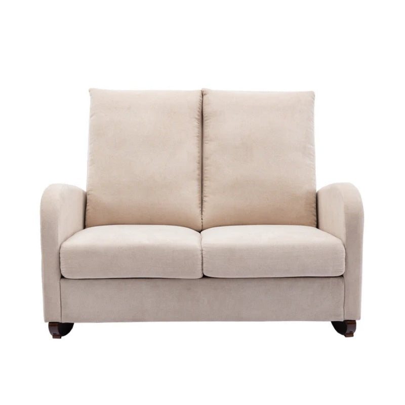 COOLMORE Rocking Chair Upholstered Mid Century Modern Rocker Oversized Wingback Armchair for Living Room-海智集-Default-
