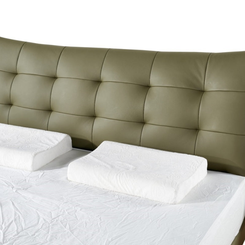 Jinxuan Series Genuine Leather Bed Italian Light Luxury XF 18 Solid Wood Frame 1.8 meters 1. 5 meters (including the bed board but excluding the headboard)-海智集-