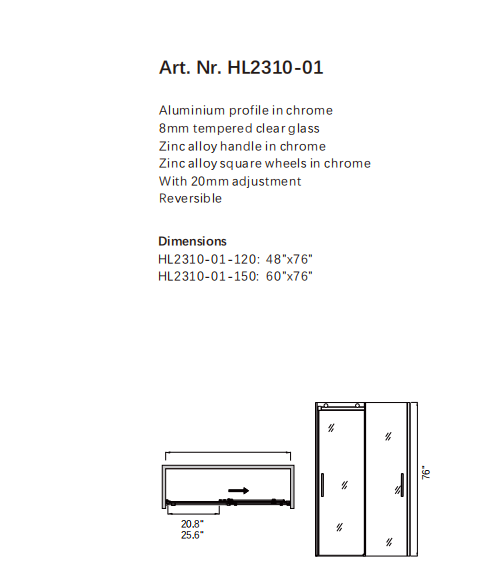 Flat-opening one-line ultra-narrow stainless steel shower enclosure partition, tempered glass bathroom sliding door, custom-made bathroom for bathing-海智集-