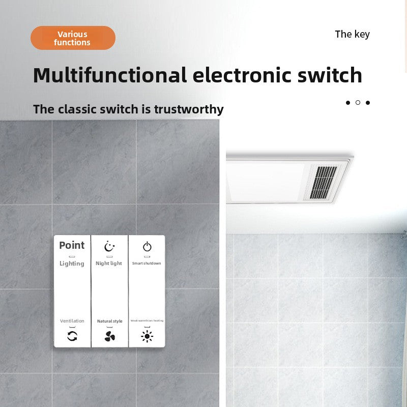 Factory Customization Major Brands Bathroom Heater Fan OEM Integrated Ceiling Ventilation Fan Lighting Integrated Bathroom Heater-Kitchen & Bathroom-海智集-Smart Switch-300X600-