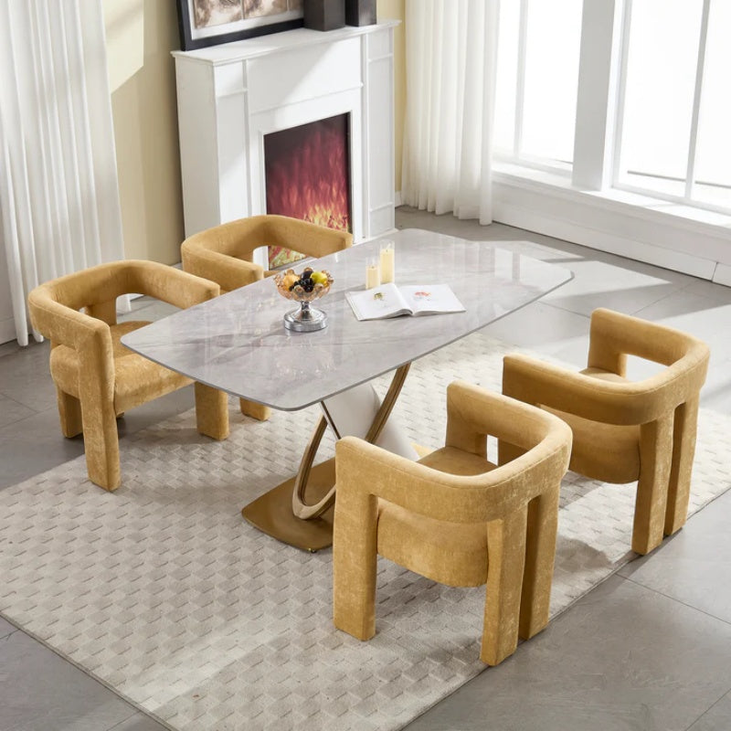 Campcraft Contemporary Designed Fabric Upholstered Accent/Dining Chair /Barrel Side Chairs Kitchen Armchair for Living Room 2PC/SET-海智集-Default-