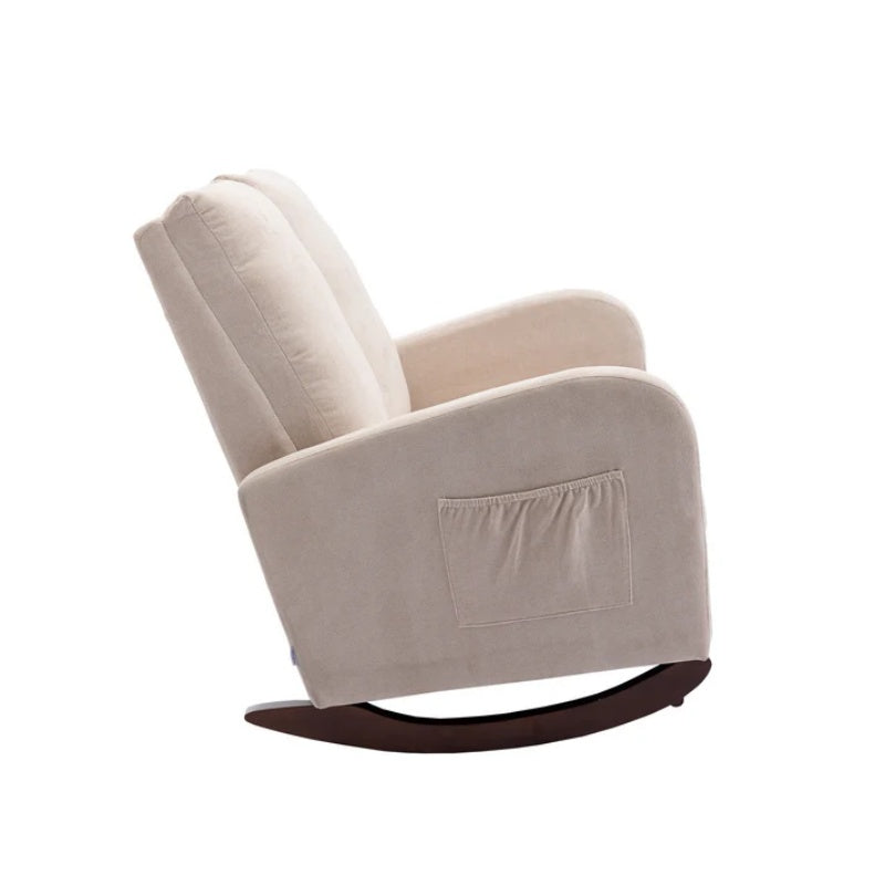 COOLMORE Rocking Chair Upholstered Mid Century Modern Rocker Oversized Wingback Armchair for Living Room-海智集-Default-
