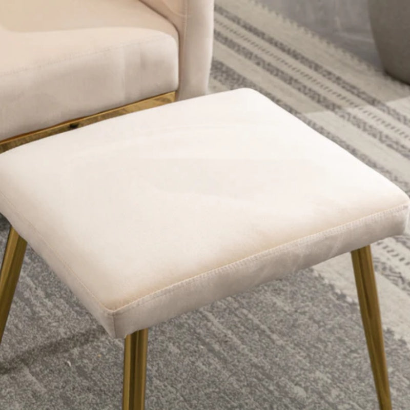 COOLMORE Velvet Accent Chair with Adjustable Armrests and Backrest, Button Tufted Lounge Chair, Single Recliner Armchair with Ottoman-海智集-Default-