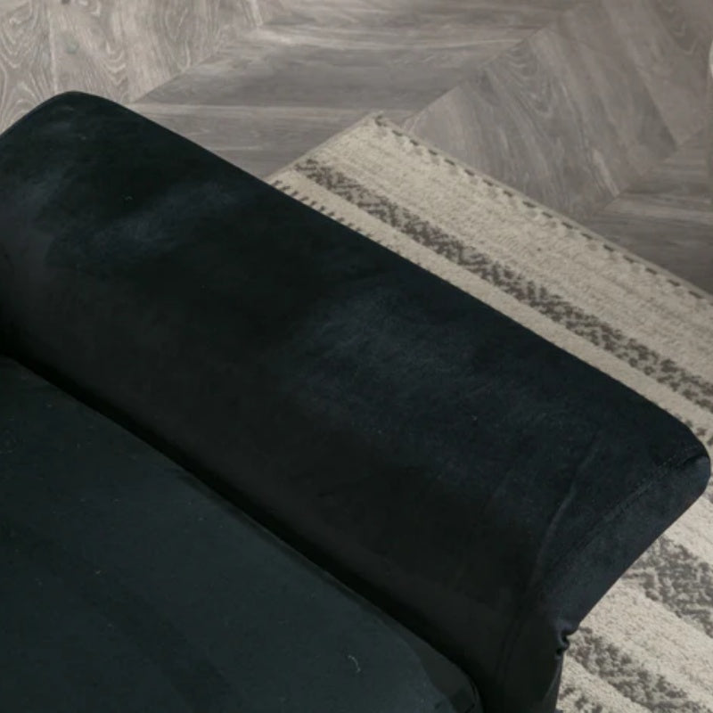 COOLMORE Velvet Accent Chair with Adjustable Armrests and Backrest, Button Tufted Lounge Chair, Single Recliner Armchair with Ottoman-海智集-Default-