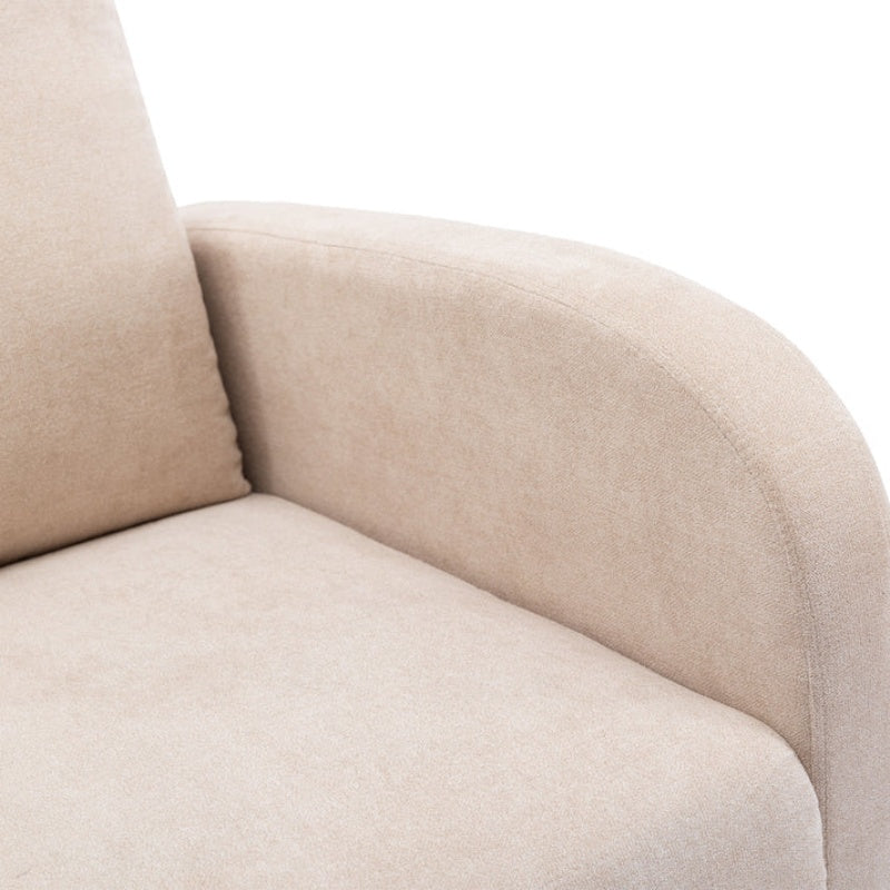 COOLMORE Rocking Chair Upholstered Mid Century Modern Rocker Oversized Wingback Armchair for Living Room-海智集-Default-
