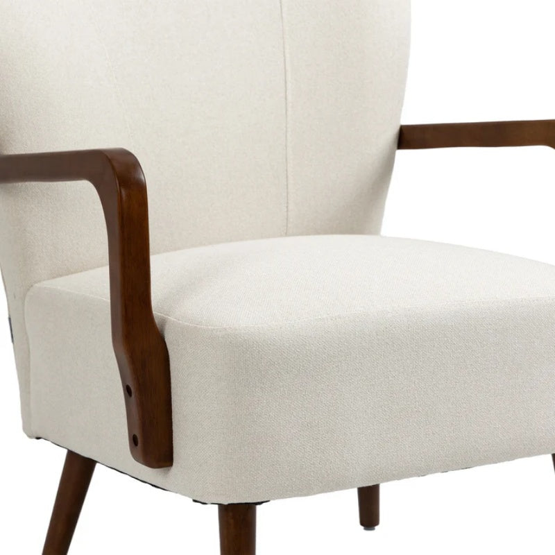COOLMORE Wood Frame Armchair, Modern Accent Chair Lounge Chair for Living Room-海智集-Default-