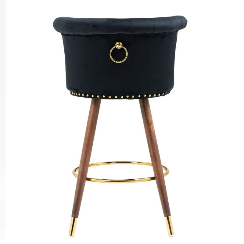 COOLMORE Swivel Bar Stools with Backrest Footrest ,with a fixed height of 360 degrees-海智集-Default-