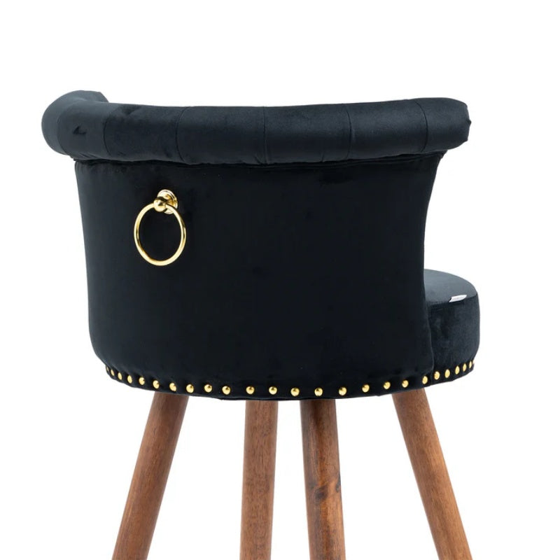 COOLMORE Swivel Bar Stools with Backrest Footrest ,with a fixed height of 360 degrees-海智集-Default-