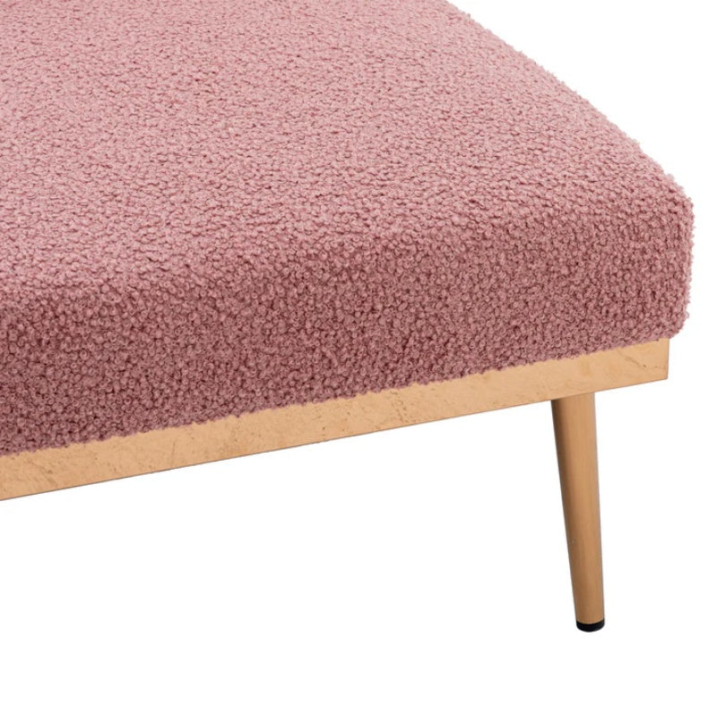 COOLMORE fashionable and classic style chaise lounge chair / accent chair for Living Room, bedroom (Brush Pink Teddy )-海智集-Default-