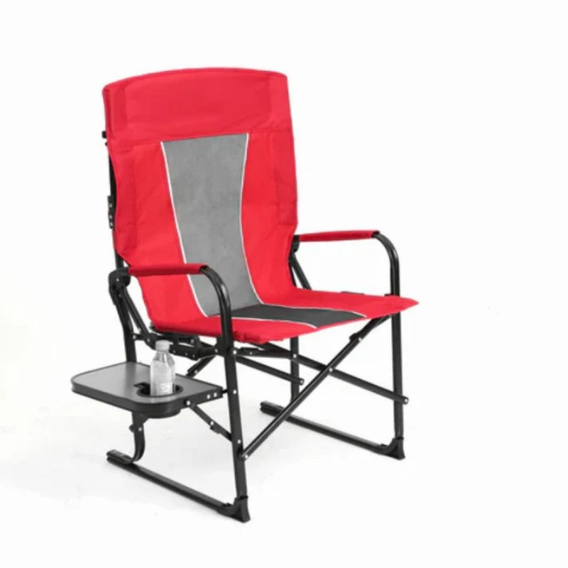 Hammock Camping Chair, Folding Portable Rocking Chair, Aluminum Alloy Adjustable Back Swinging Chair with Pillow Cup Holder, Recliner with Carry Bag for Outdoor Travel Lawn Backyard, Blue (2pcs)-海智集-Default-