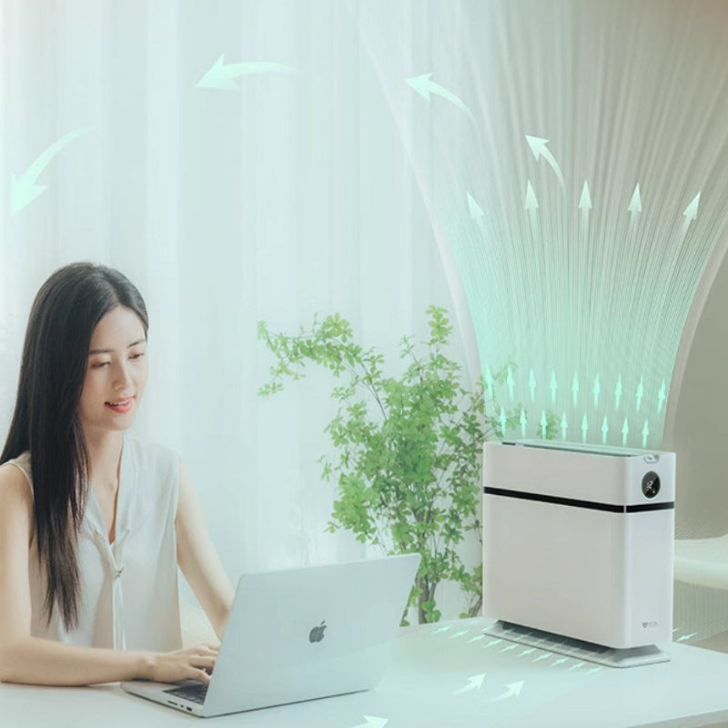 Desktop small, low-noise, low-noise air purifier for formaldehyde removal, disinfection, sterilization and odor elimination without consumables-海智集-