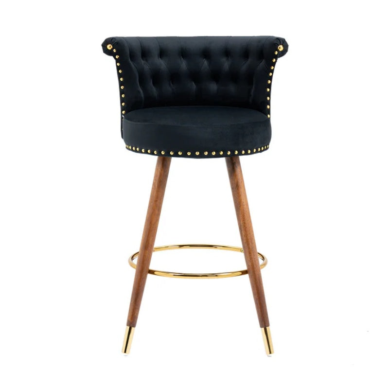COOLMORE Swivel Bar Stools with Backrest Footrest ,with a fixed height of 360 degrees-海智集-Default-