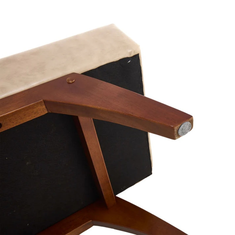 COOLMORE Teddy wool fabric, solid wood feet for solid weighing, and bed end stool with storage function-海智集-Default-