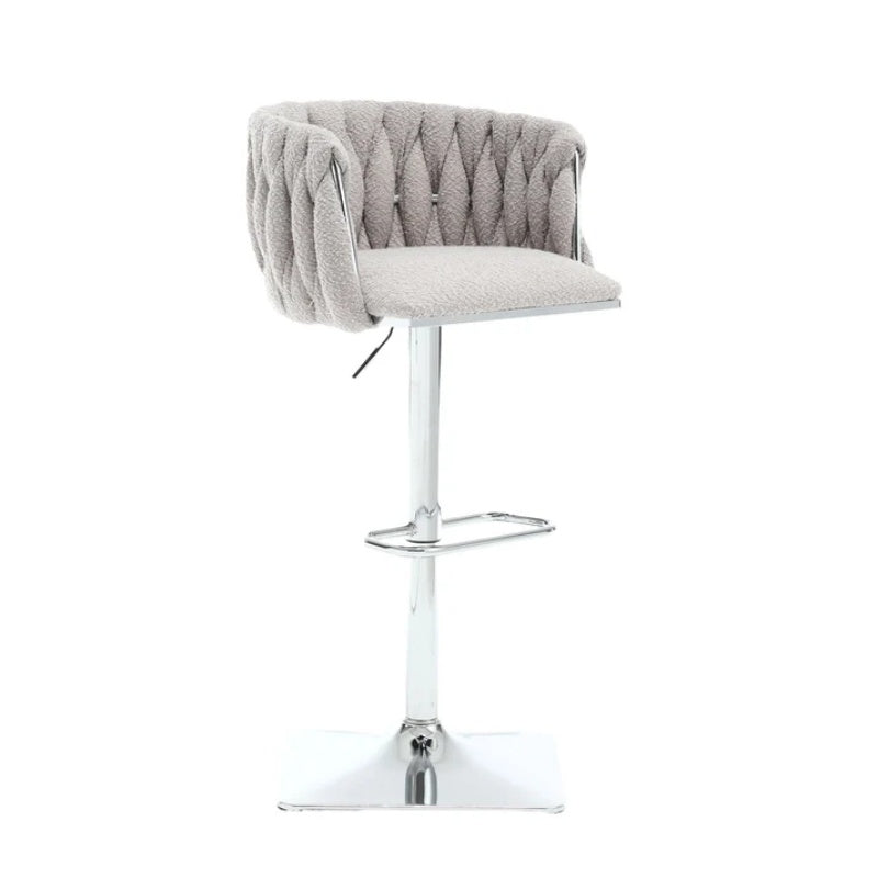 COOLMORE Vintage Bar Stools with Back and Footrest Counter Height Dining Chairs 2PC/SET-海智集-Default-