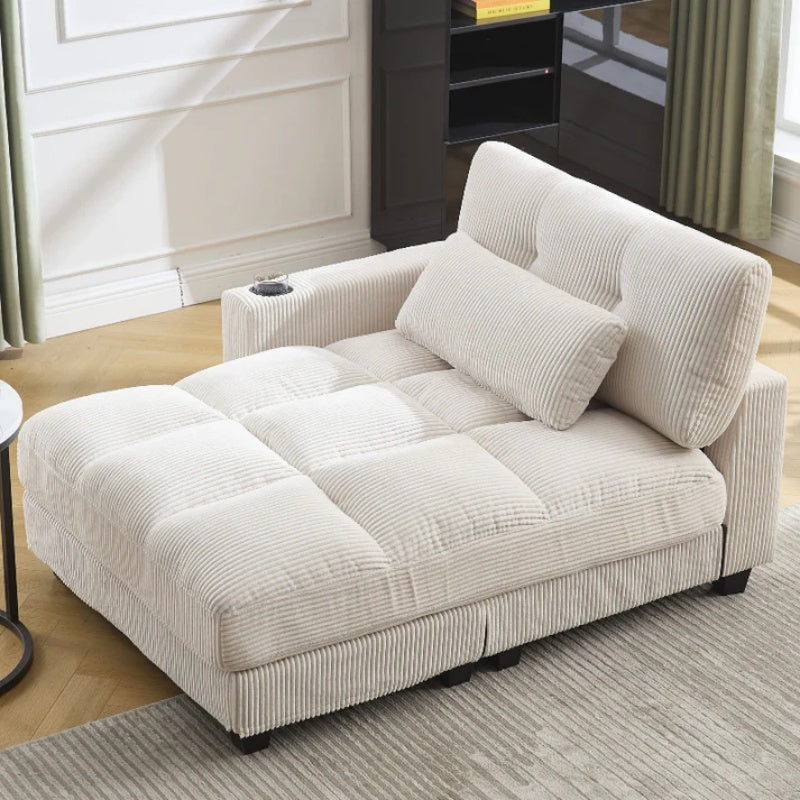 UNITED WE WIN Sleeper Sofa Couch Bed,Oversized Chaise Lounge Chair Cozy Cloud Couch-海智集-Default-