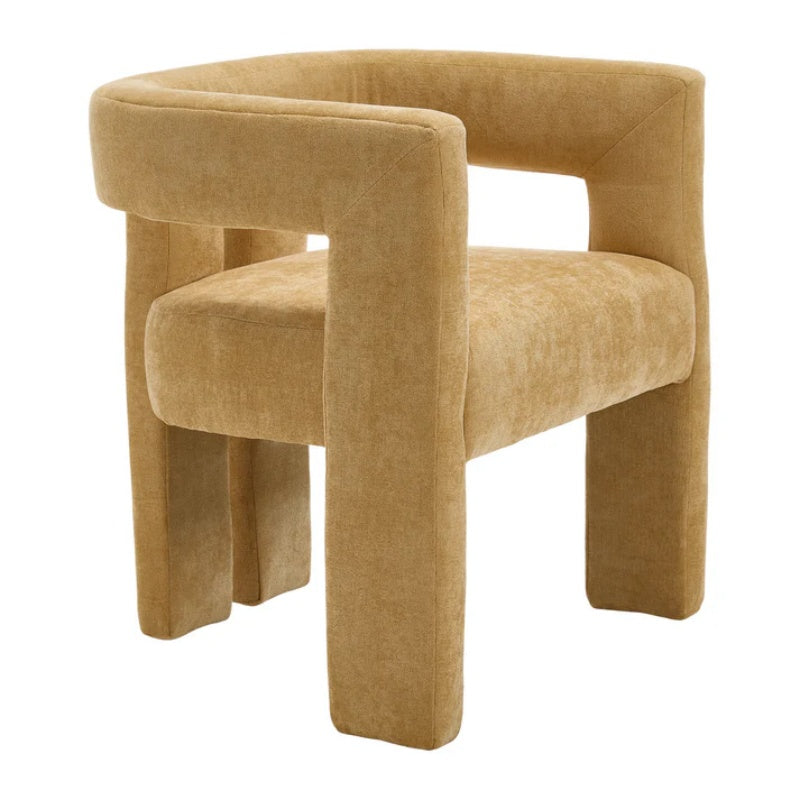 Campcraft Contemporary Designed Fabric Upholstered Accent/Dining Chair /Barrel Side Chairs Kitchen Armchair for Living Room 2PC/SET-海智集-Default-
