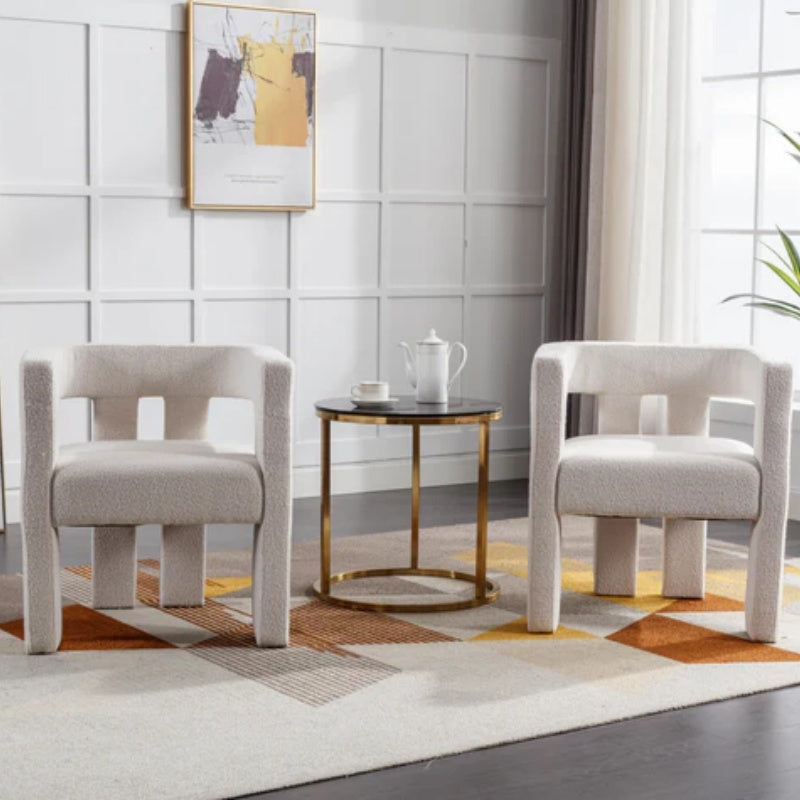 COOLMORE Contemporary Designed Fabric Upholstered Accent/Dining Chair /Barrel Side Chairs Kitchen Armchair for Living Room 2PC/SET-海智集-Default-