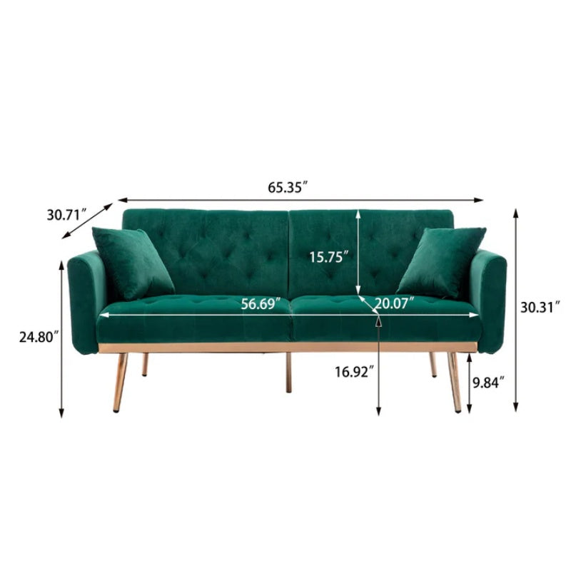 COOLMORE Velvet Sofa , Accent sofa .loveseat sofa with metal feet-海智集-Default-