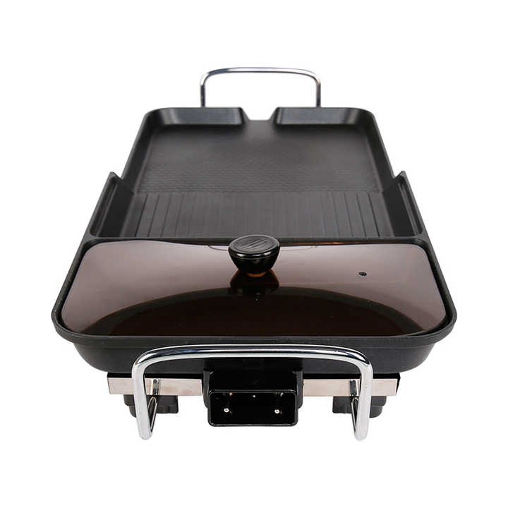 2-in-1 Popular Smokeless Electric 2000W Panini Contact Grill Chicken Grill Machine Temperature Controlled for Household Hotel-海智集-