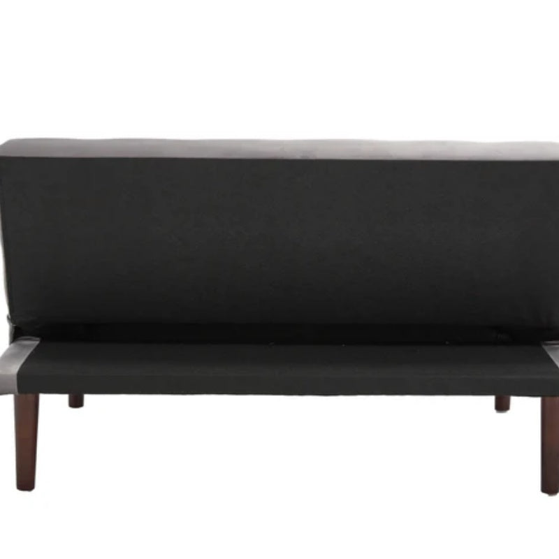 Foldable Fashion Sofa Bed High End Flannel Fabric Back Adjustable Sofa Recliner Futon, Modern Fashion Sofa with Charging Port, Suitable for Living Room Bedroom Office (Gray)-海智集-Default-