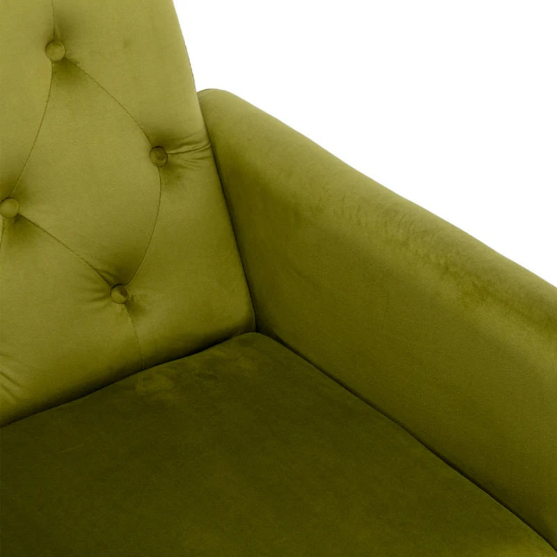COOLMORE Velvet Accent Chair with Adjustable Armrests and Backrest, Button Tufted Lounge Chair, Single Recliner Armchair with Ottoman-海智集-Default-
