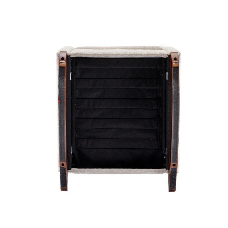 High Back Rocking Chair Nursery Chair .Comfortable Rocker Fabric Padded Seat .Modern High Back Armchair-海智集-Default-