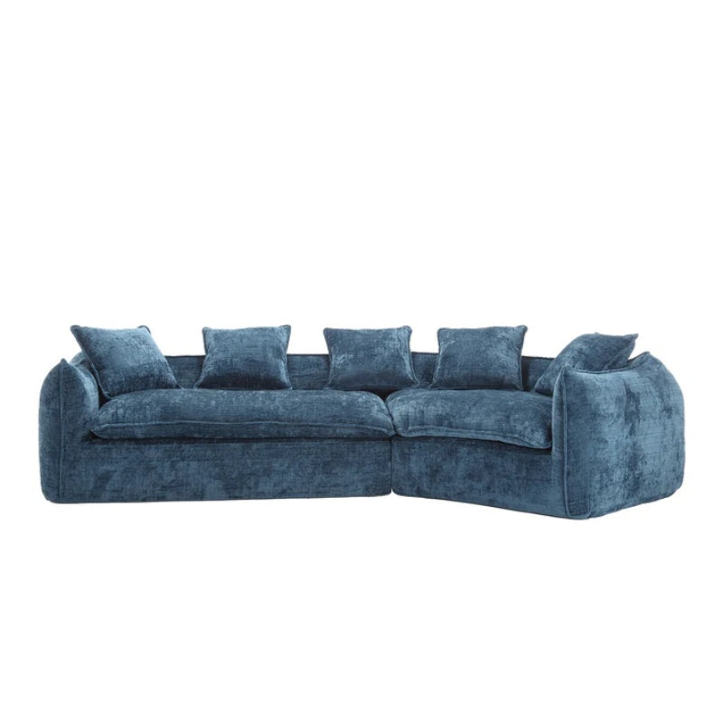 Modular Sectional Sofa, U-Shaped Couch with Sofa for five & Pillows, Modern Minimalist chenille Fabric Large Comfy Cloud Sofas, Living Room Furniture Sets-海智集-Default-