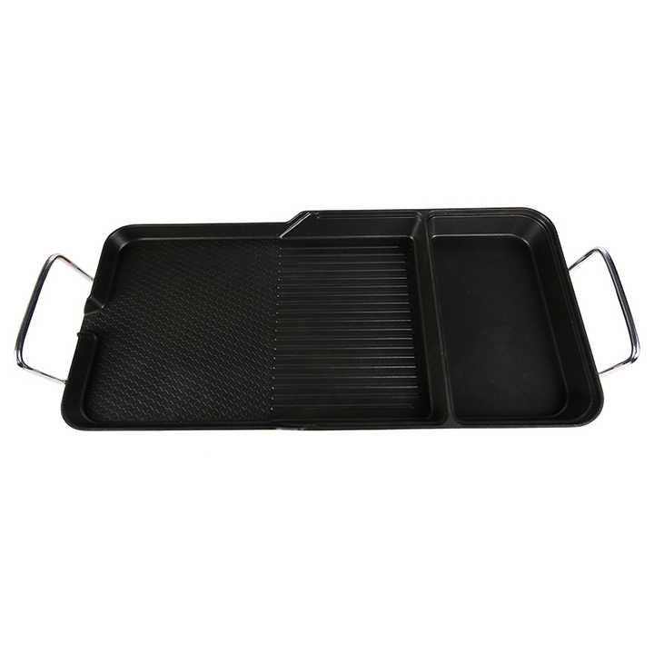 2-in-1 Popular Smokeless Electric 2000W Panini Contact Grill Chicken Grill Machine Temperature Controlled for Household Hotel-海智集-