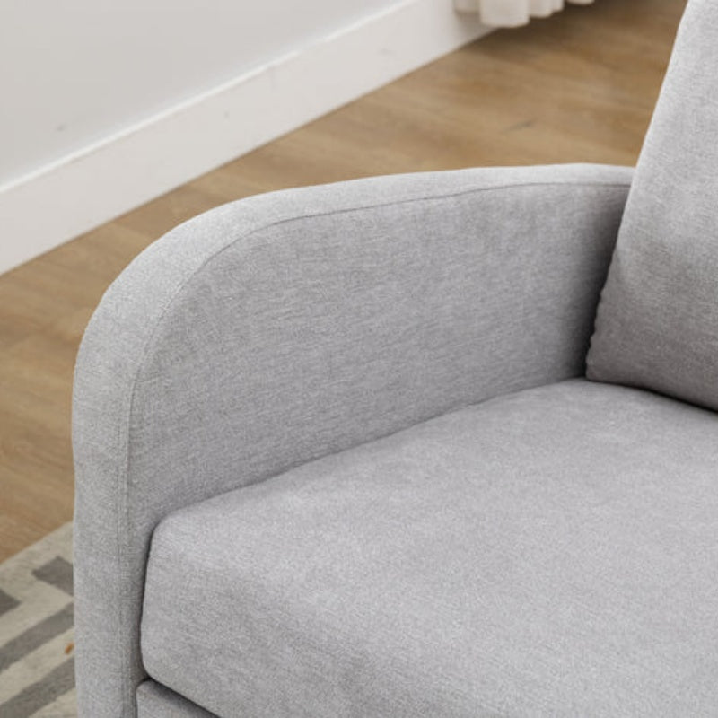 COOLMORE Rocking Chair Upholstered Mid Century Modern Rocker Oversized Wingback Armchair for Living Room-海智集-Default-