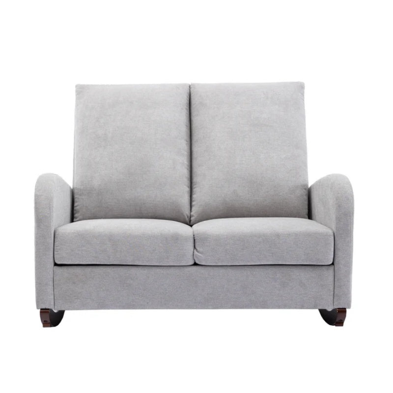 COOLMORE Rocking Chair Upholstered Mid Century Modern Rocker Oversized Wingback Armchair for Living Room-海智集-Default-