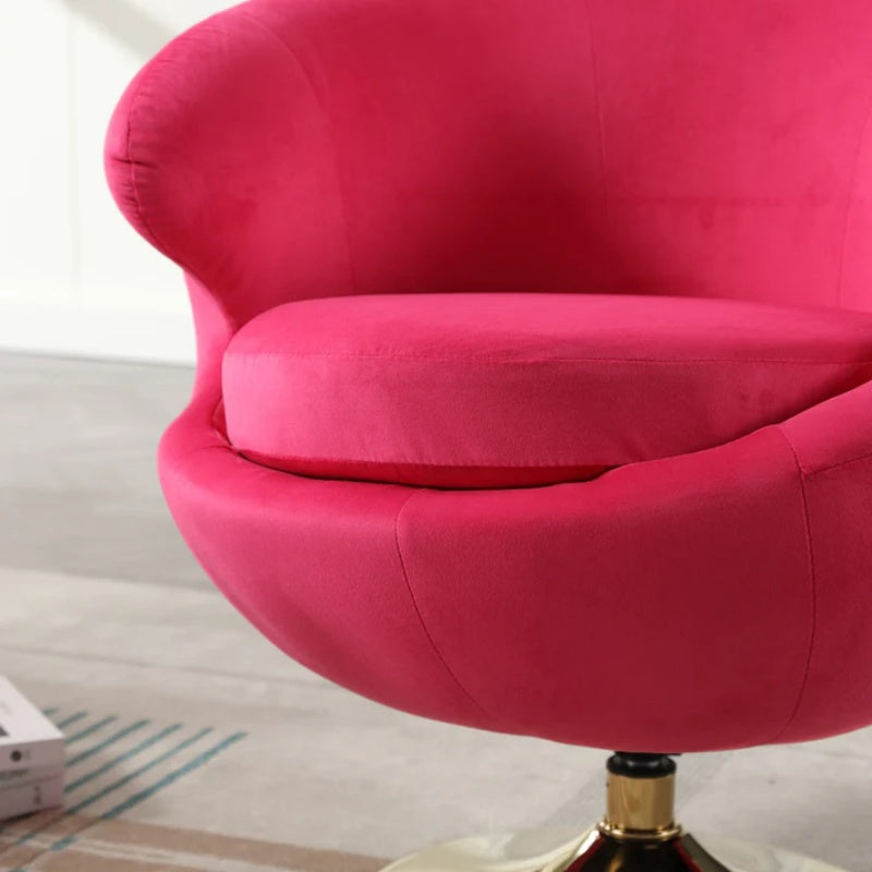 360 Degree Swivel Cuddle Barrel Accent Chairs, Round Armchairs with Wide Upholstered, Fluffy Fabric Chair for Living Room, Bedroom, Office, Waiting Rooms-海智集-Default-