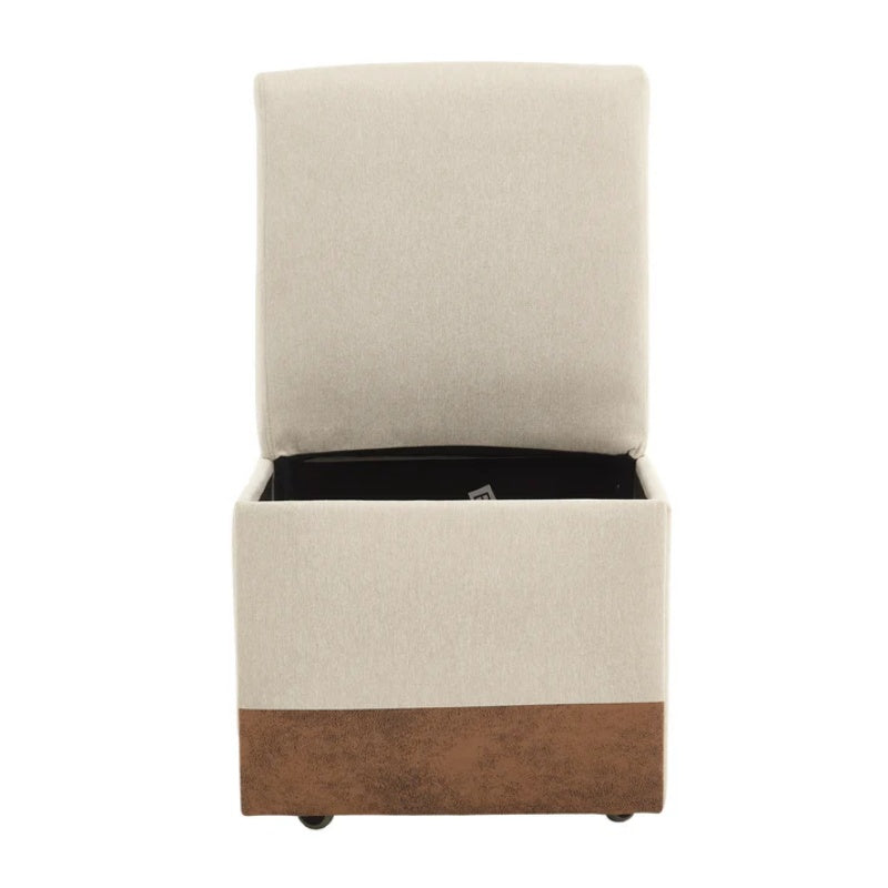 COOLMORE 360 Degree Swivel Upholstered Dining Chairs Set of 2 Swivel Dining Room Chairs Kitchen Chairs Casters & Storage Comfy Modern Rolling Chair for Living Room Fabric Armless Chair-海智集-Default-
