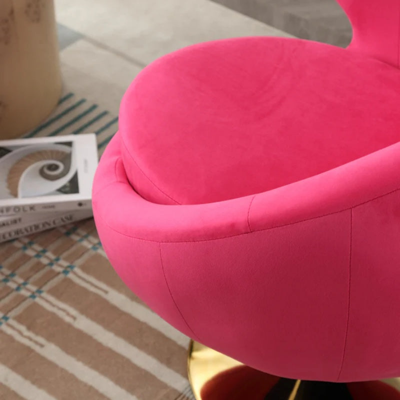360 Degree Swivel Cuddle Barrel Accent Chairs, Round Armchairs with Wide Upholstered, Fluffy Fabric Chair for Living Room, Bedroom, Office, Waiting Rooms-海智集-Default-