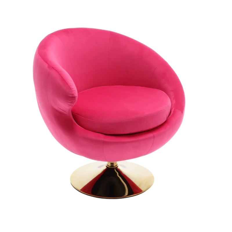 360 Degree Swivel Cuddle Barrel Accent Chairs, Round Armchairs with Wide Upholstered, Fluffy Fabric Chair for Living Room, Bedroom, Office, Waiting Rooms-海智集-Default-