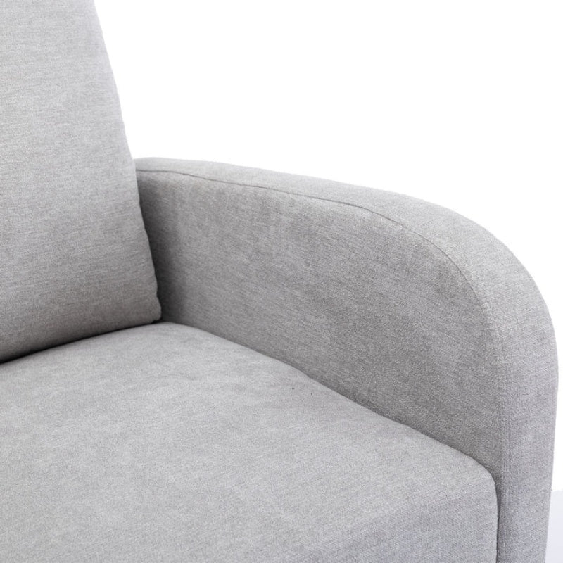 COOLMORE Rocking Chair Upholstered Mid Century Modern Rocker Oversized Wingback Armchair for Living Room-海智集-Default-