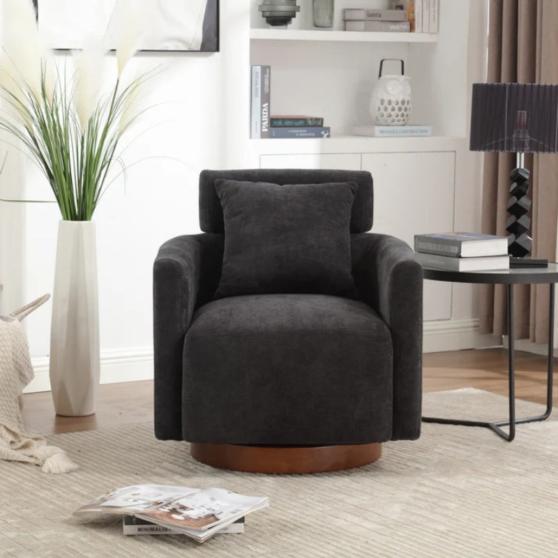 COOLMORE 360 degree rotation design, multi-gear adjustment backrest, soft and comfortable chenille fabric, ergonomic design of the living room chair-海智集-Default-