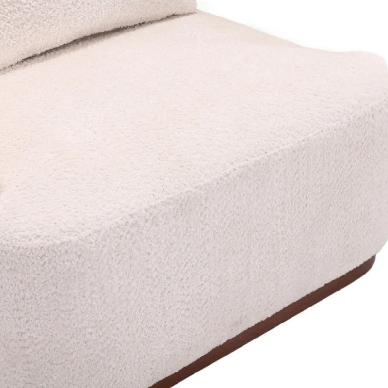 Swivel Barrel Chair, Comfy Round Accent Sofa Chair 360 Degree Swivel, White Chenille, 31.5 x 31.5 x 27.56-海智集-Default-