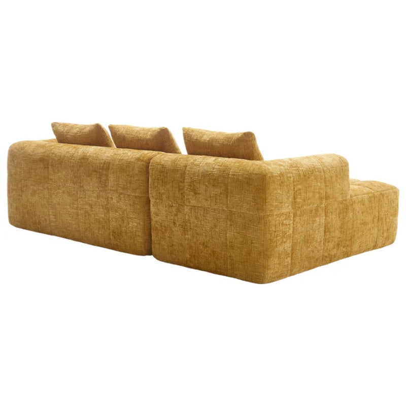 UNITED WE WIN 98.42-inch modular sectional sofa, modern modular L-shaped sofa with chaise longue, equipped with small side pockets and free of compression during installation.-海智集-Default-
