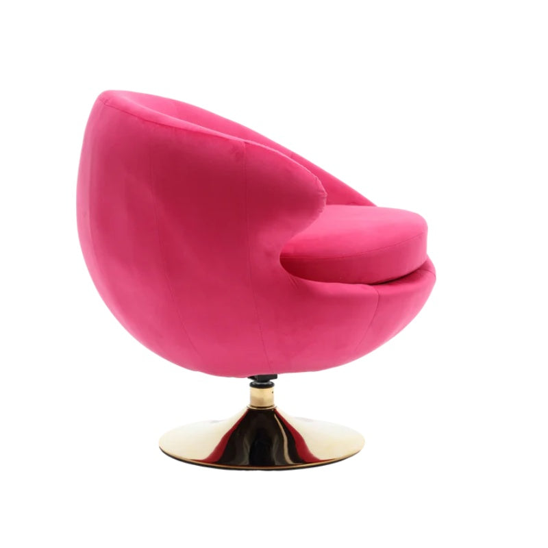 360 Degree Swivel Cuddle Barrel Accent Chairs, Round Armchairs with Wide Upholstered, Fluffy Fabric Chair for Living Room, Bedroom, Office, Waiting Rooms-海智集-Default-