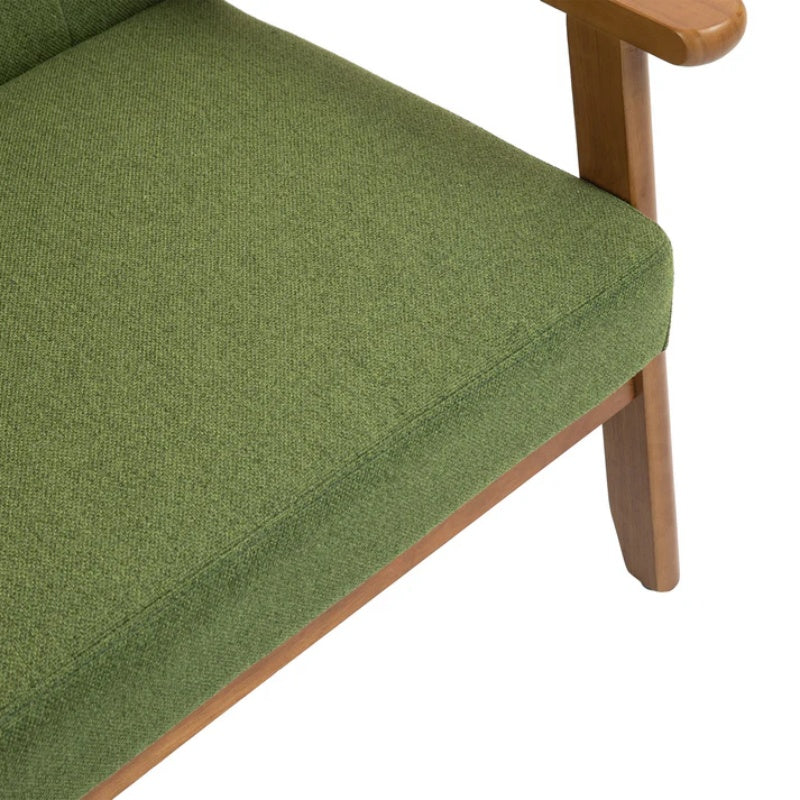 COOLMORE Mid-Century Modern Solid Loveseat Sofa Upholstered Linen Loveseat, 2-Seat Upholstered Loveseat Sofa Modern Couch-海智集-Default-