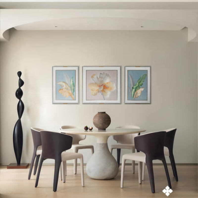 New Chinese Style Embroidered Wall Art - Handmade Silk Painting with Floral/Bird Designs, Framed Oriental Home Decor for Living Room & Bedroom-海智集-