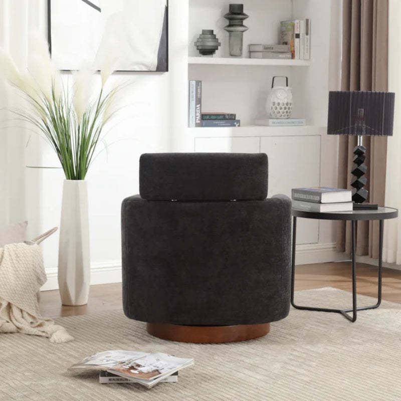 COOLMORE 360 degree rotation design, multi-gear adjustment backrest, soft and comfortable chenille fabric, ergonomic design of the living room chair-海智集-Default-