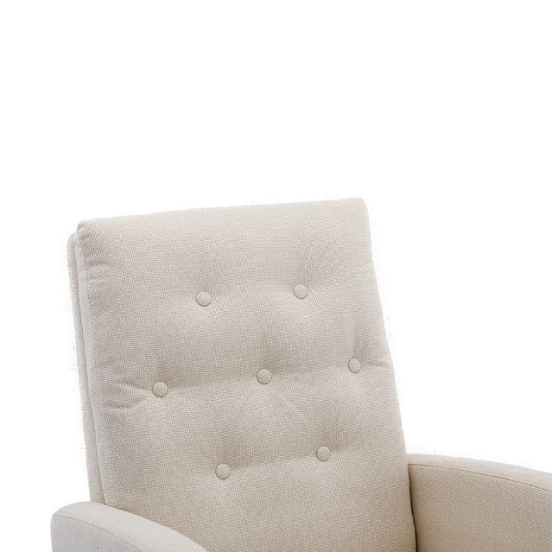 High Back Rocking Chair Nursery Chair .Comfortable Rocker Fabric Padded Seat .Modern High Back Armchair-海智集-Default-