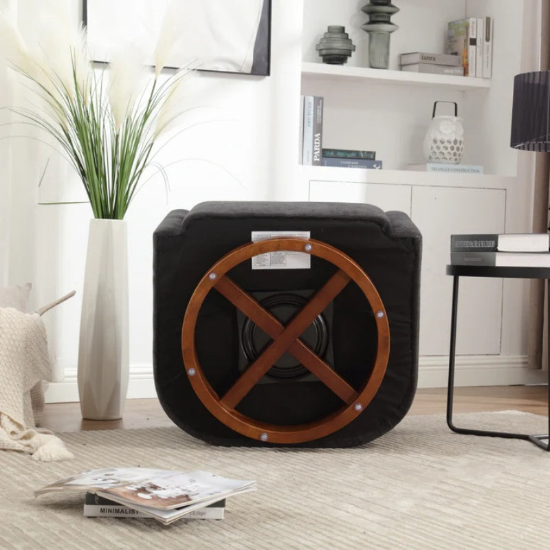 COOLMORE 360 degree rotation design, multi-gear adjustment backrest, soft and comfortable chenille fabric, ergonomic design of the living room chair-海智集-Default-